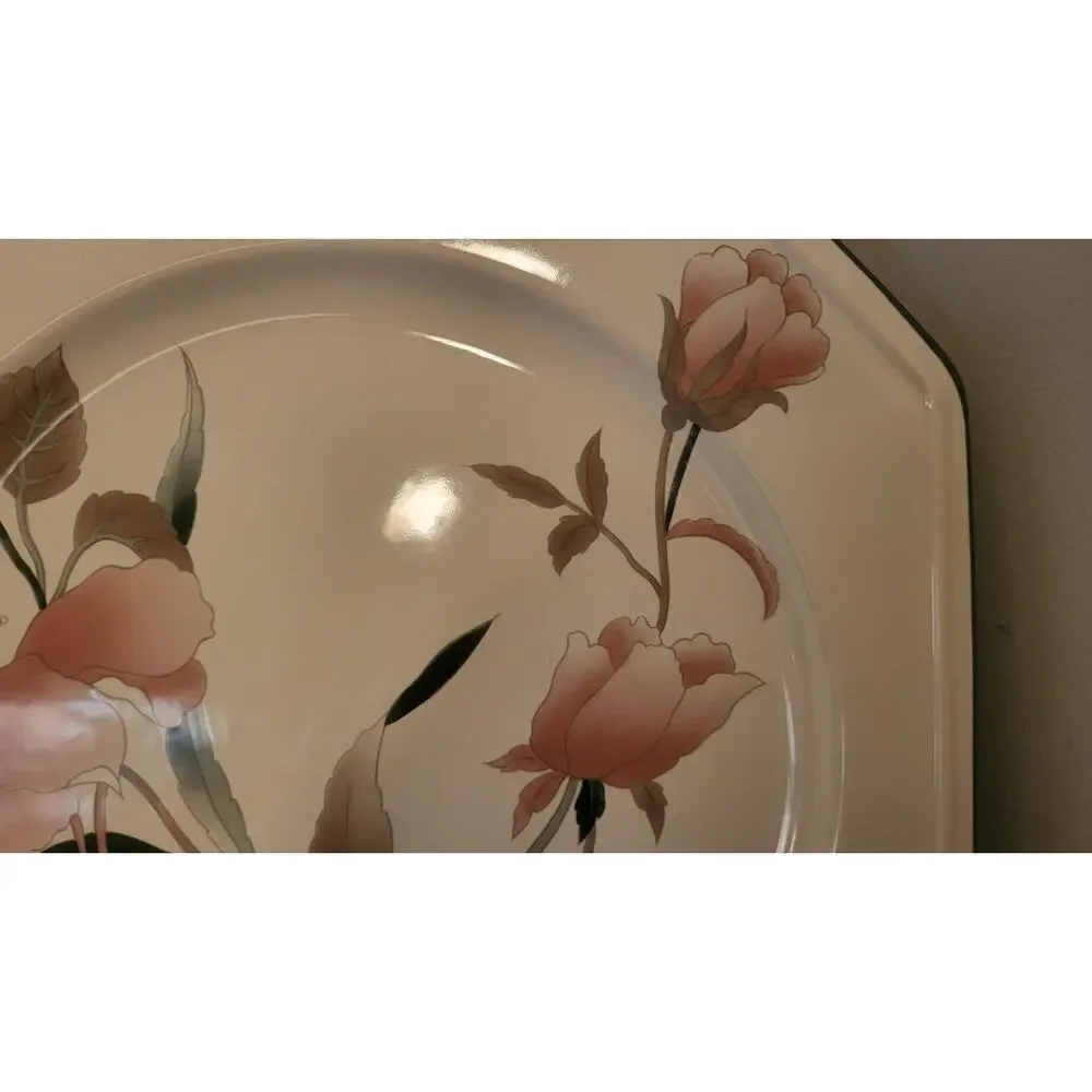 Vintage Mikasa Continental Silk Flowers Chop Plate 12